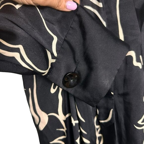 Zara Black White Abstract Print Tunic Midi Dress Size Medium‎ - Picture 8 of 14